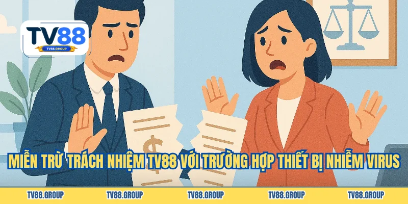 Miễn trừ trách nhiệm TV88 với trường hợp thiết bị nhiễm virus